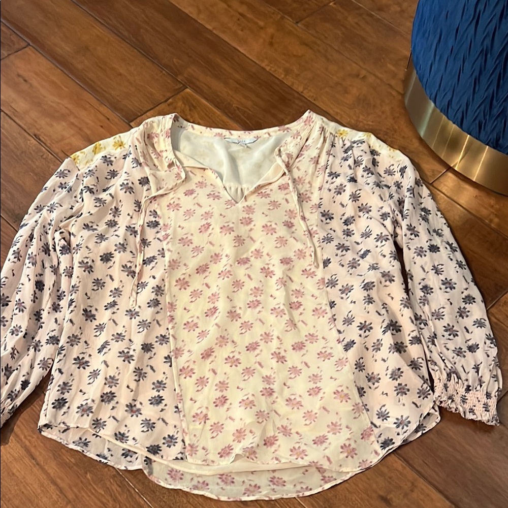 Joie Floral Blouse - Pink and Blue